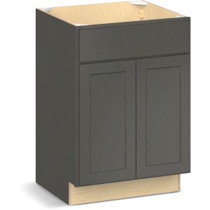 RELIABILT Parkstone II Vanity Base, Slate Stained, 24" W, 2 Doors, Fully Assembled - 641193 | Lowe's Pro Supply